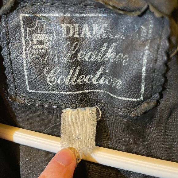 Vintage 1990s Diamond REAL Leather Collection Motorcycle Jacket - Women's - Picture 6 of 6